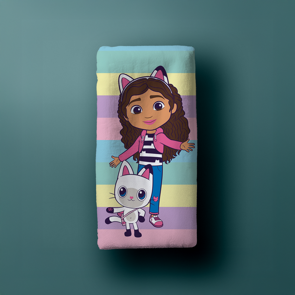 Gabby's Dollhouse Duschtuch Strandtuch Badetuch 70 x 140 cm