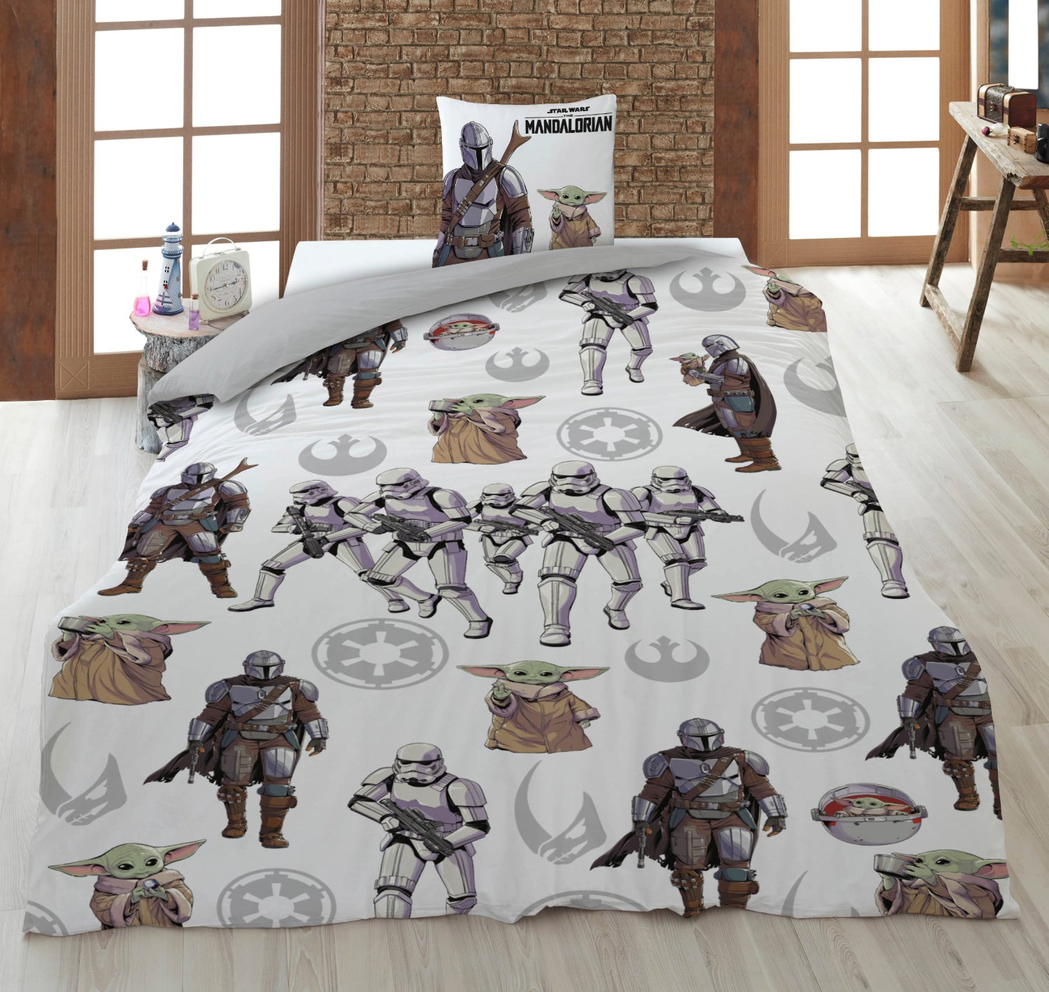 Star Wars Wende Bettwäsche Set 2 tlg. 135 x 200 cm 80 x 80cm
