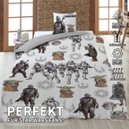 Star Wars Wende Bettwäsche Set 2 tlg. 135 x 200 cm 80 x 80cm