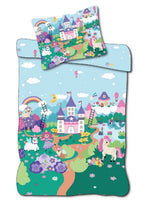 Prinzessin Baby Bettwäsche mit Märchenschloss 100 x 135 cm