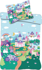 Prinzessin Baby Bettwäsche mit Märchenschloss 100 x 135 cm