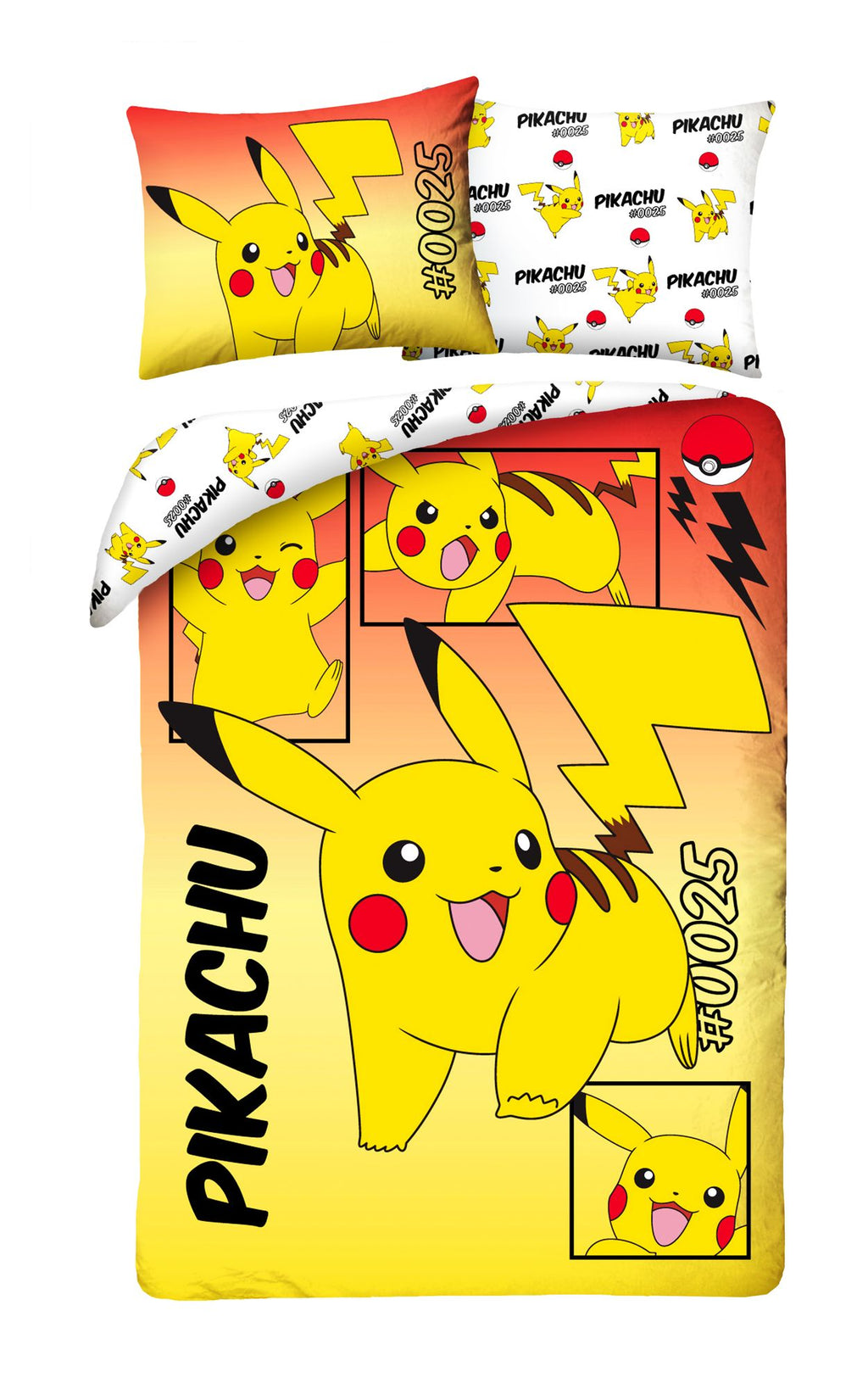 Pokemon Bettwäsche Set 2-teilig 135x200 cm + Kissen 80x80 cm