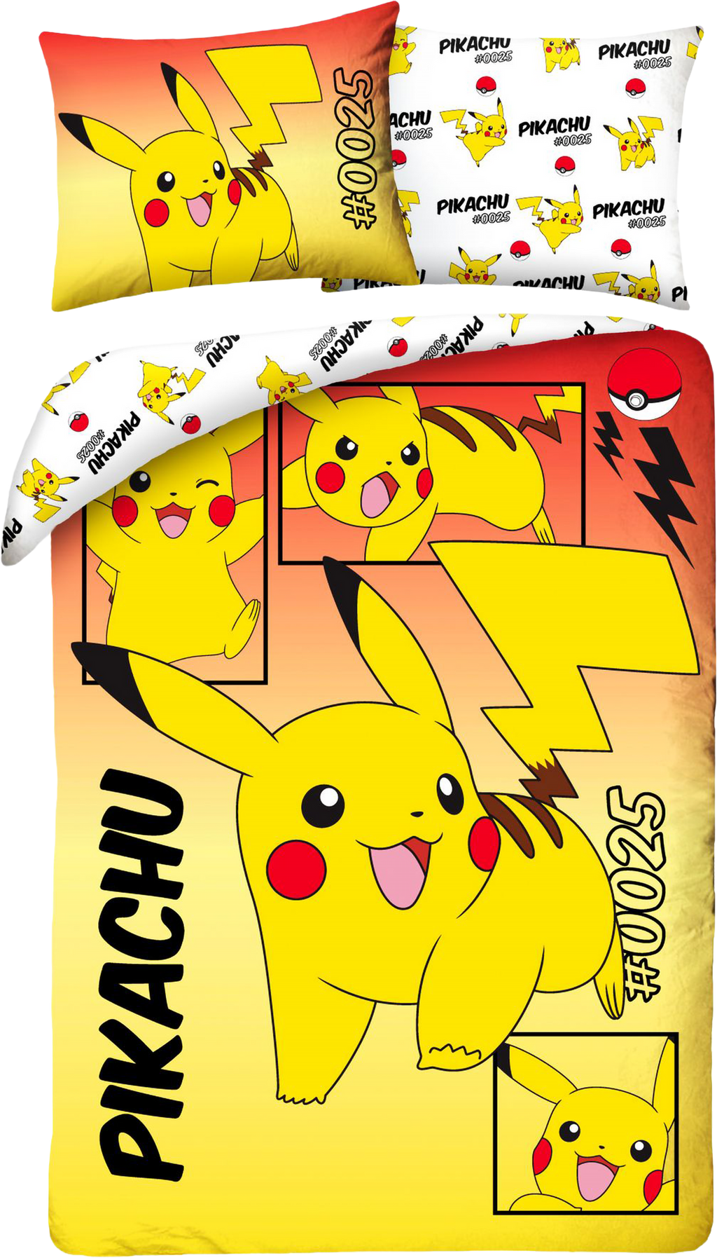 Pokemon Bettwäsche Set 2-teilig 135x200 cm + Kissen 80x80 cm