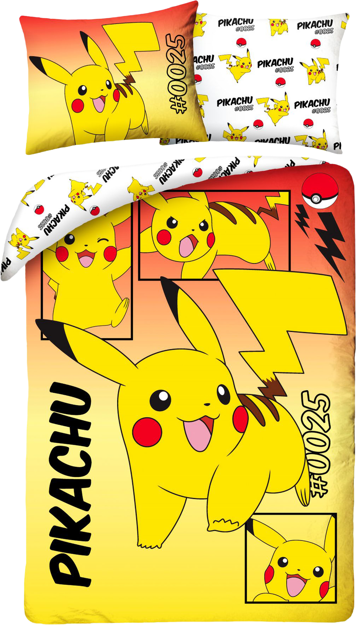 Pokemon Bettwäsche Set 2-teilig 135x200 cm + Kissen 80x80 cm