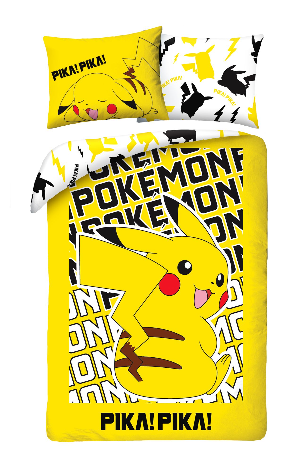 Pokemon Bettwäsche Set 2-teilig 135x200 cm + Kissen 80x80 cm
