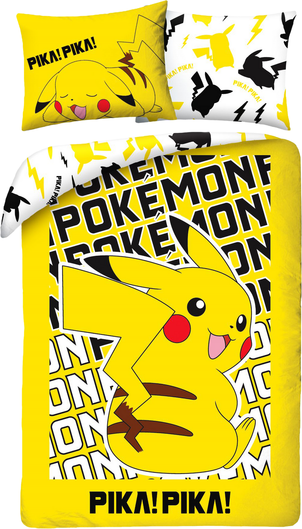 Pokemon Bettwäsche Set 2-teilig 135x200 cm + Kissen 80x80 cm