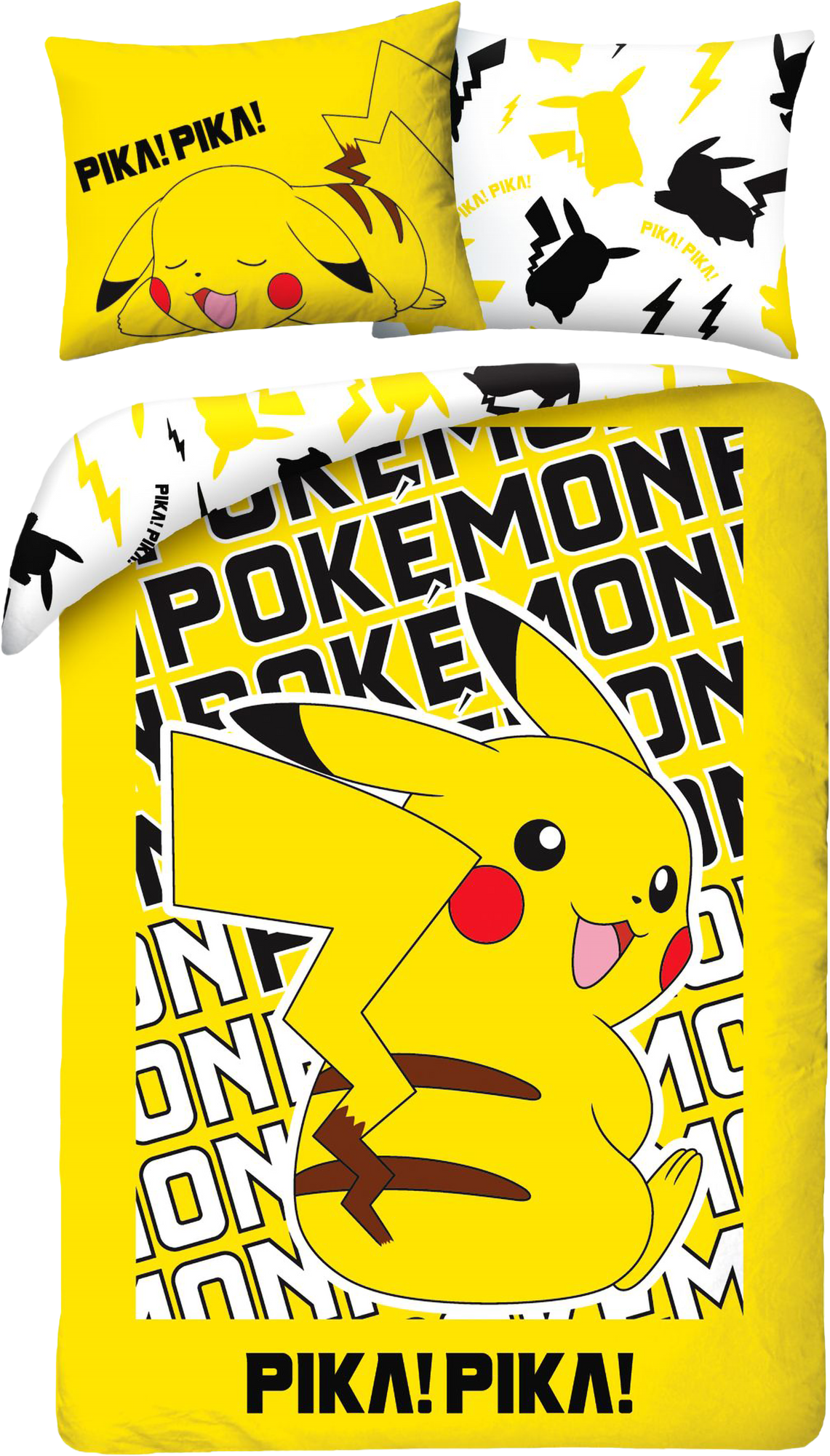 Pokemon Bettwäsche Set 2-teilig 135x200 cm + Kissen 80x80 cm