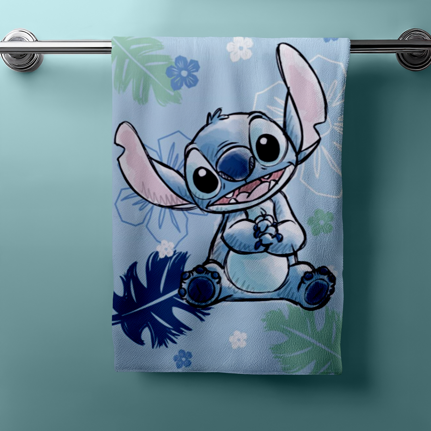 Disney LILO & STITCH Duschtuch Strandtuch Badetuch 70x140cm Baumwolle aufgehangen