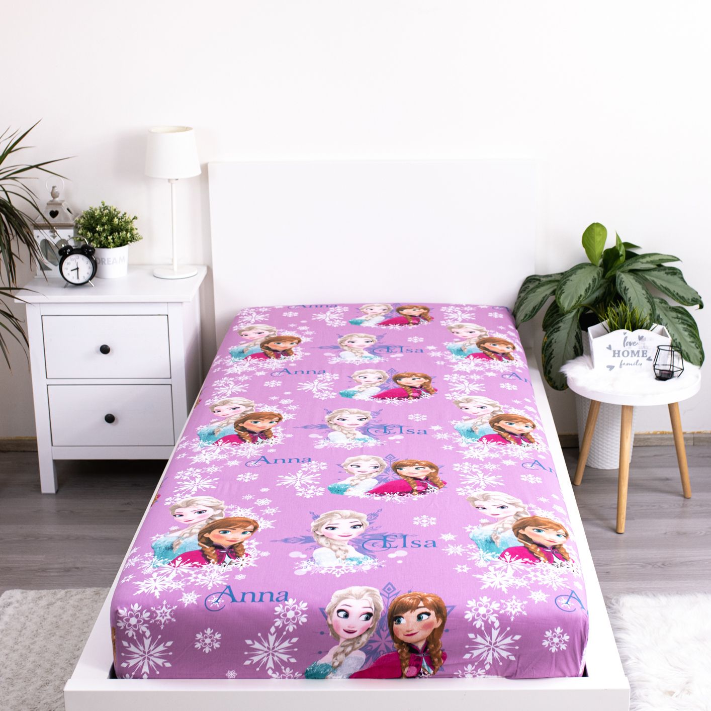 Spannbetttuch Spannbettlaken mit Gummizug  Disney Frozen 90 X 200 cm