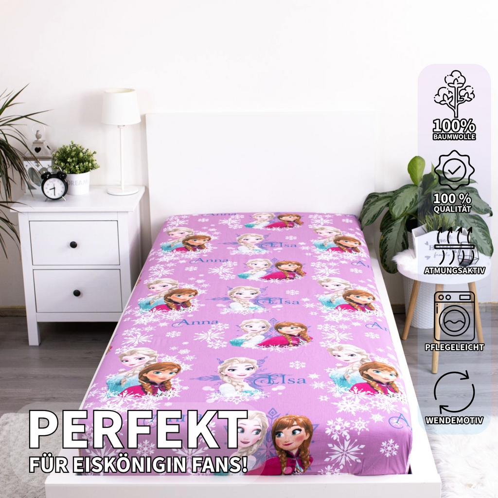 Fitted sheet with elastic, Disney Frozen, 90 x 200 cm