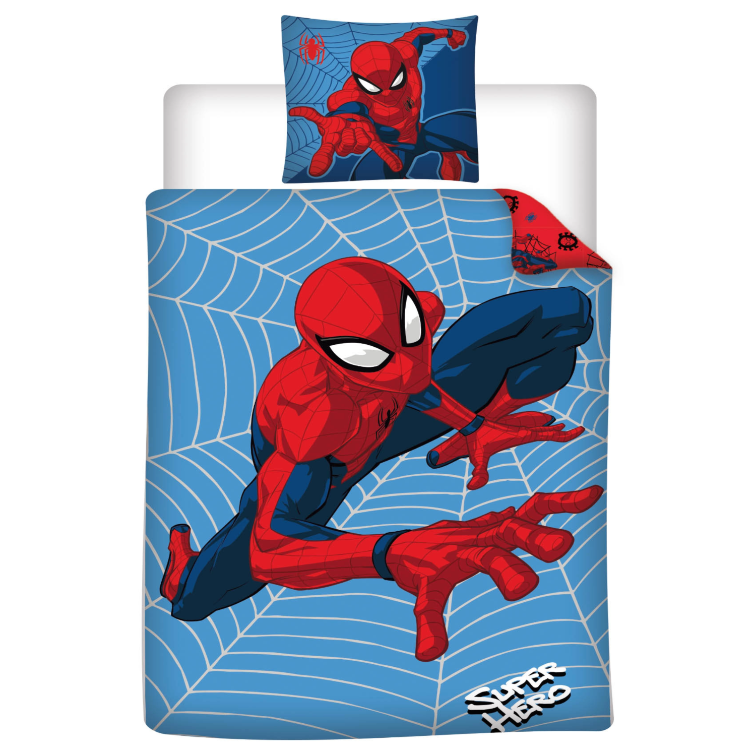 Spiderman Bettwäsche Set Super Hero 135 x 200 cm 80 x 80 cm