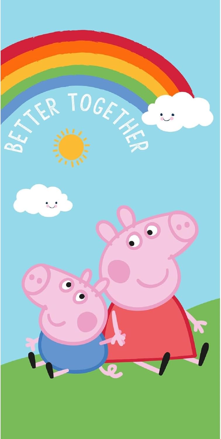 Peppa Pig Wutz Duschtuch Badetuch Strandtuch Velourstuch 70 x 140cm