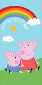 Peppa Pig Wutz Duschtuch Badetuch Strandtuch Velourstuch 70 x 140cm