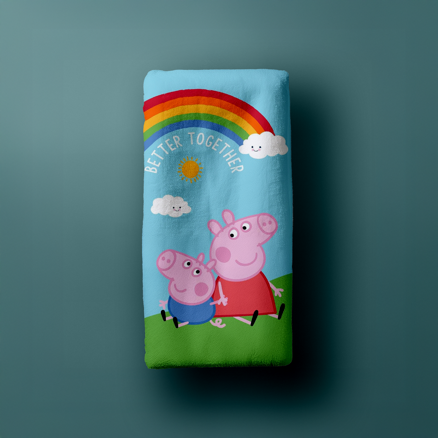 Peppa Pig Wutz Duschtuch Badetuch Strandtuch Velourstuch 70 x 140cm