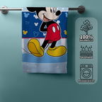 Disney Mickey Mouse Duschtuch Strandtuch Badetuch 70x140cm Baumwolle an einem Handtuchhalter mit Produkteigenschaften