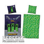 Minecraft Wende Bettwäsche Set 2 tlg. 135 x 200 cm 80 x 80cm