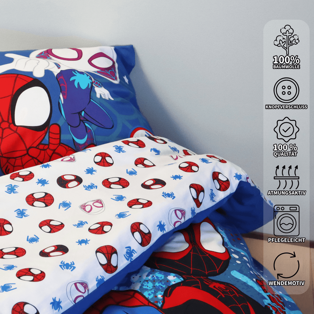 Spidey und seine Super-Freunde Wende-Bettwäsche Set 135 x 200 cm