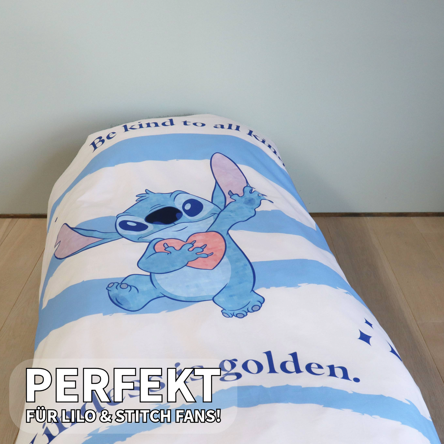 Disney Lilo & Stitch Bettwäsche Set "Be Kind" 135x200cm 80x80cm