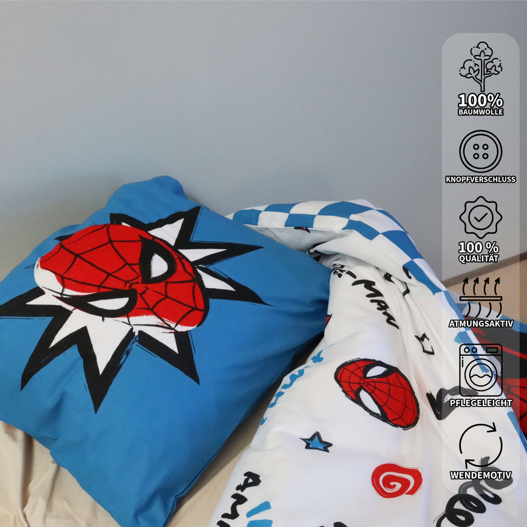 Spider-Man Wende-Bettwäsche Set "Helden-Power" 135x200cm
