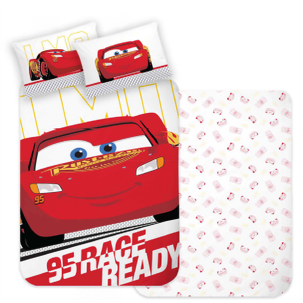 Disney Pixar Cars Bettwäsche Set Lightning McQueen 135x200cm 80x80cm