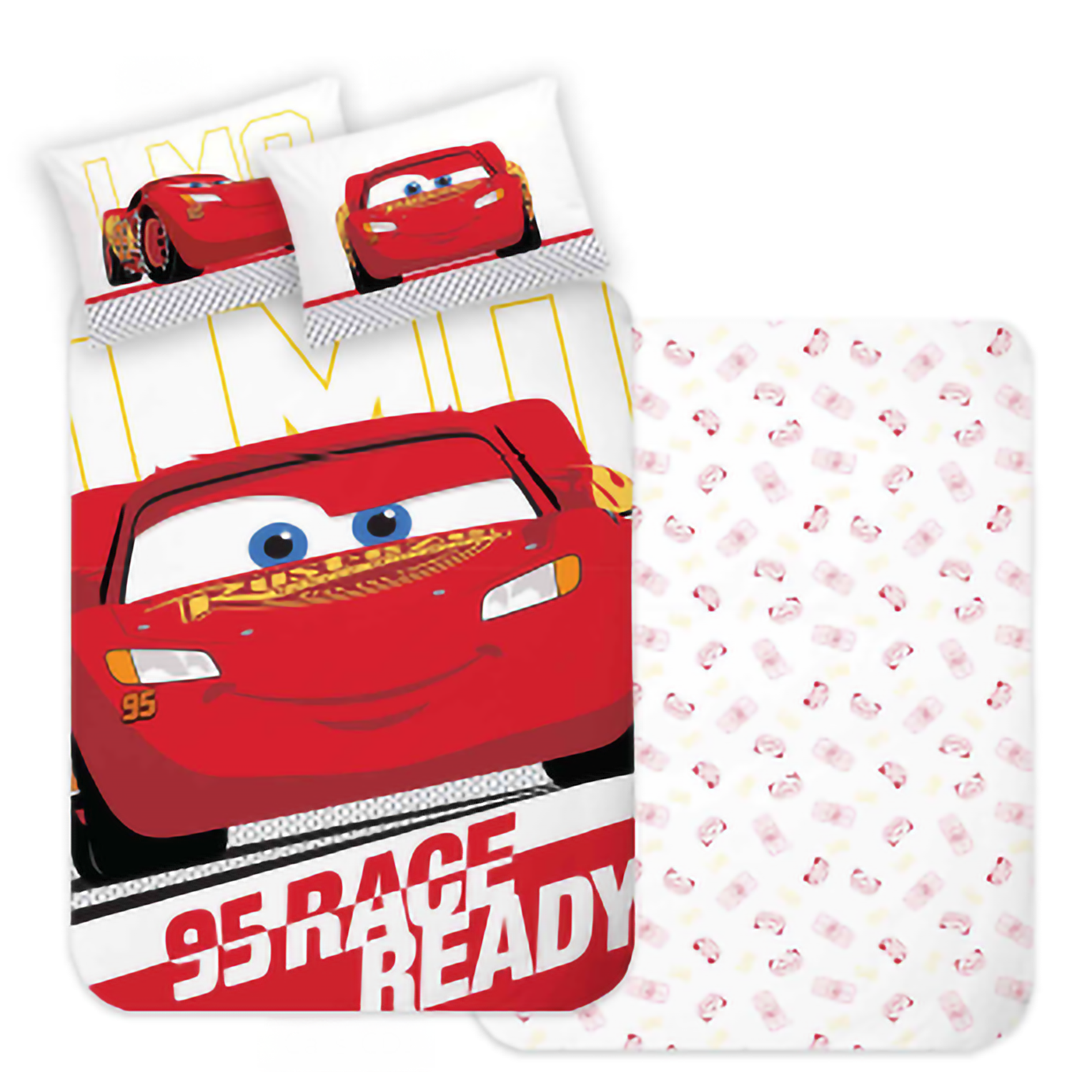 Disney Pixar Cars Bettwäsche Set Lightning McQueen 135x200cm 80x80cm