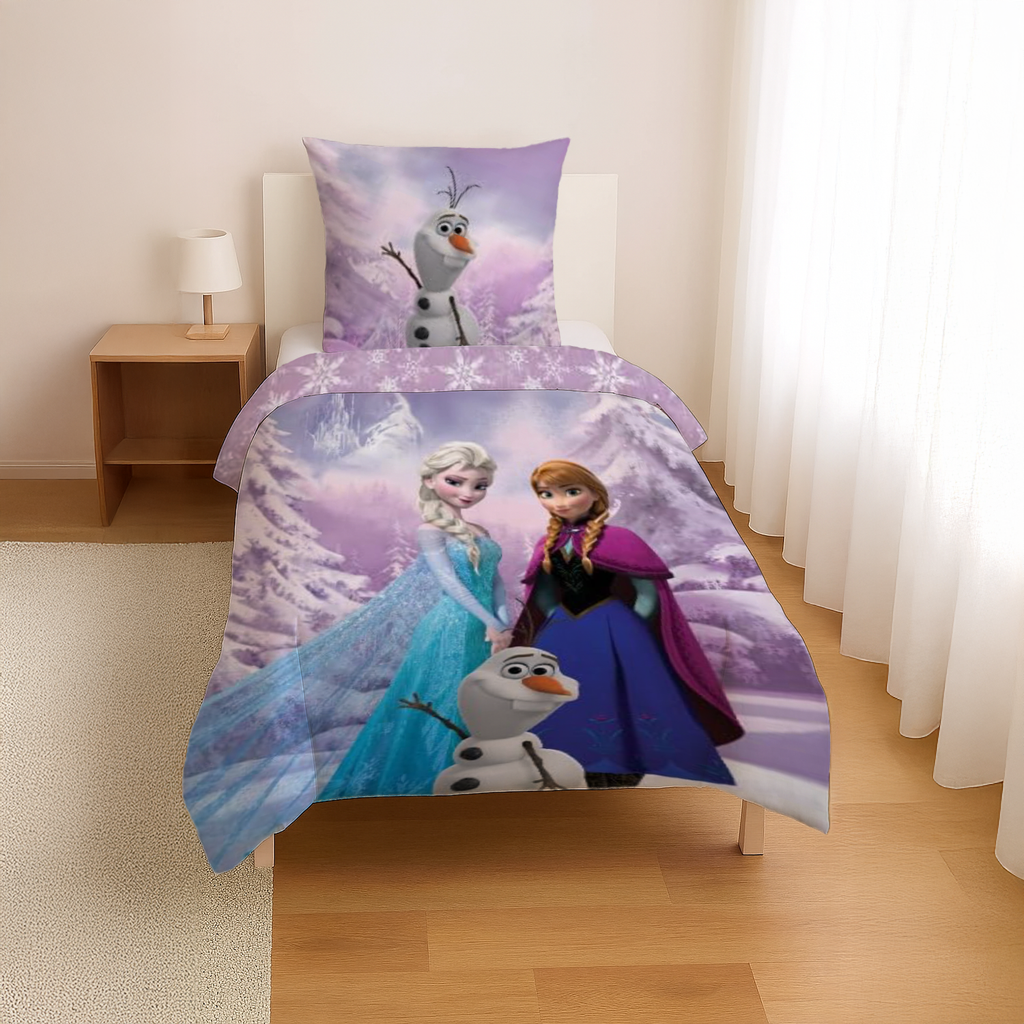 Disney Frozen Bettwäsche-Set Anna, Elsa & Olaf 135x200cm