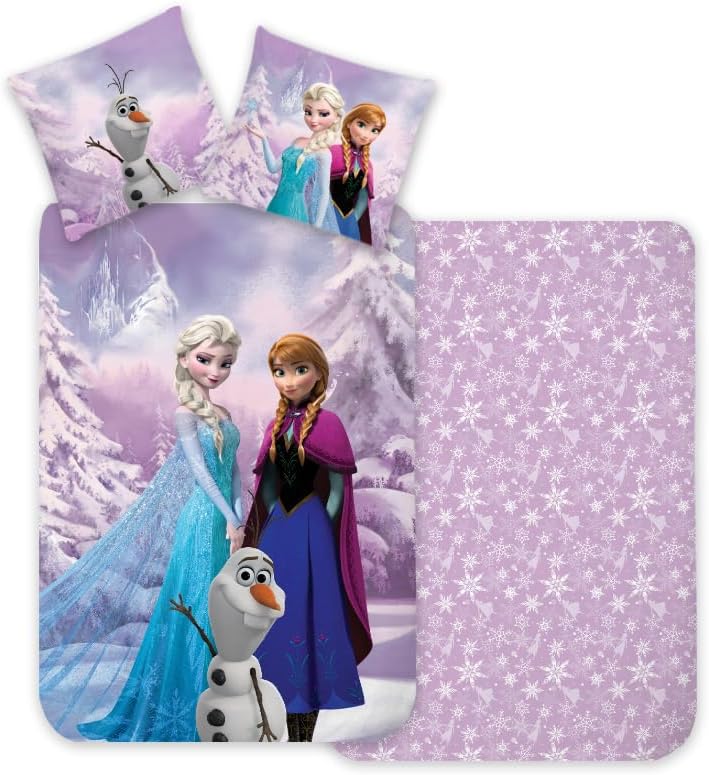 Disney Frozen Bettwäsche-Set Anna, Elsa & Olaf 135x200cm