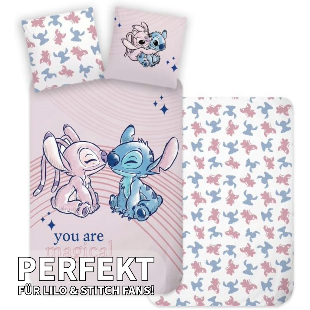 Disney Lilo & Stitch Bettwäsche Set You Are Magical 135x200cm/80x80cm