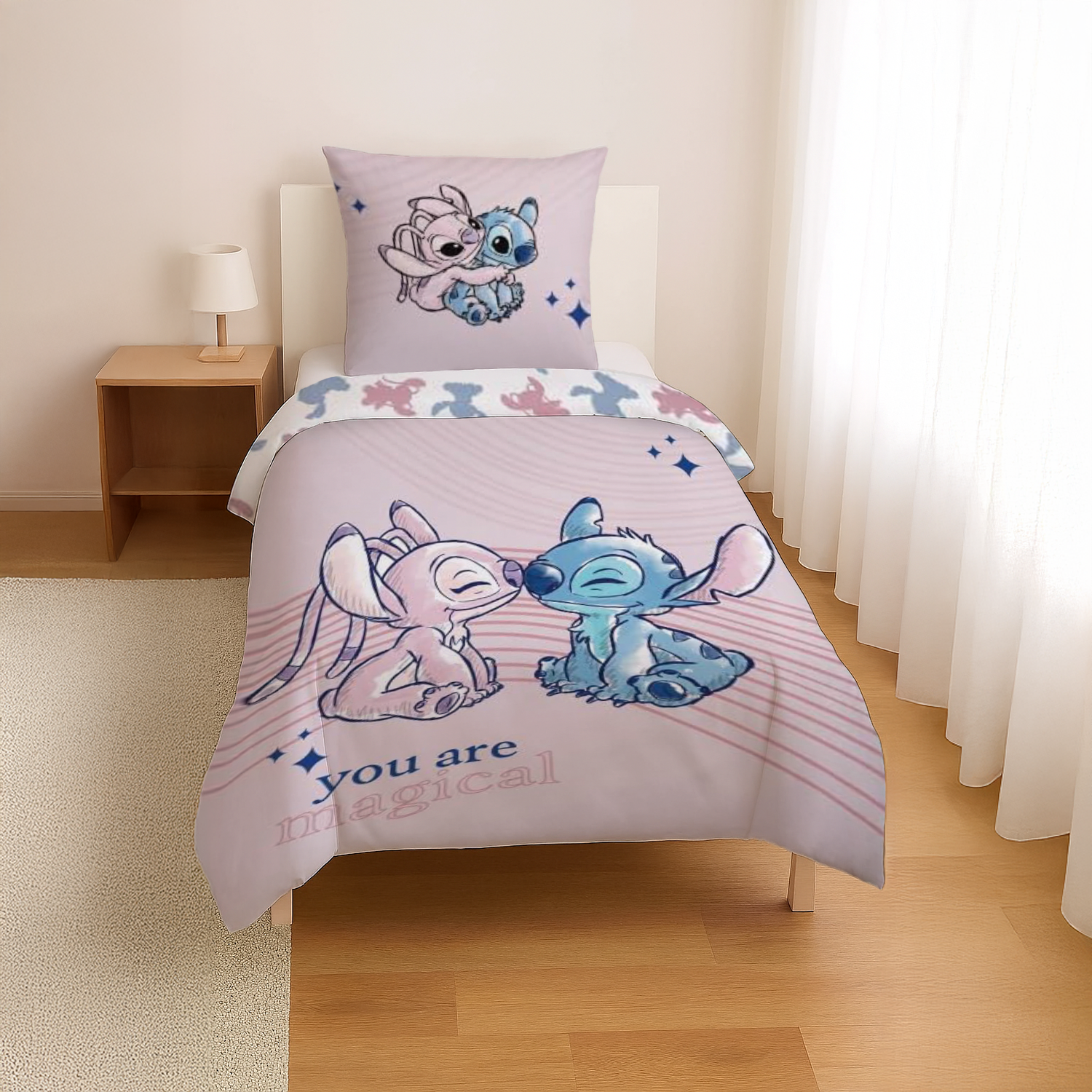 Disney Lilo & Stitch Bettwäsche Set You Are Magical 135x200cm/80x80cm