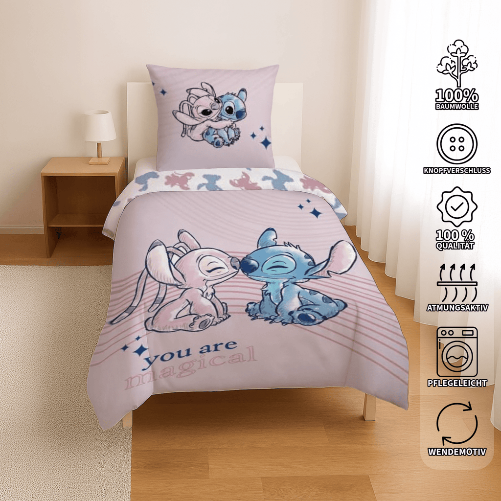 Disney Lilo & Stitch Bettwäsche Set You Are Magical 135x200cm/80x80cm