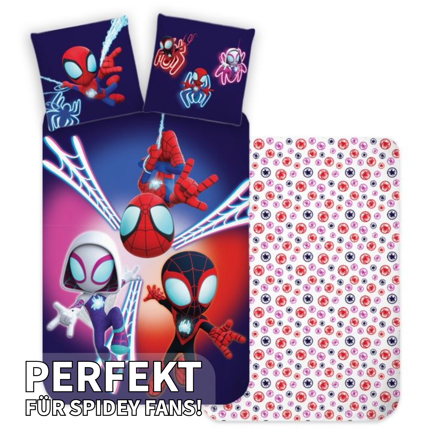 Spidey und seine Super-Freunde Bettwäsche-Set 135x200cm 80x80cm