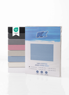 Jersey fitted sheet, cotton, 90x200+30 cm, various colors
