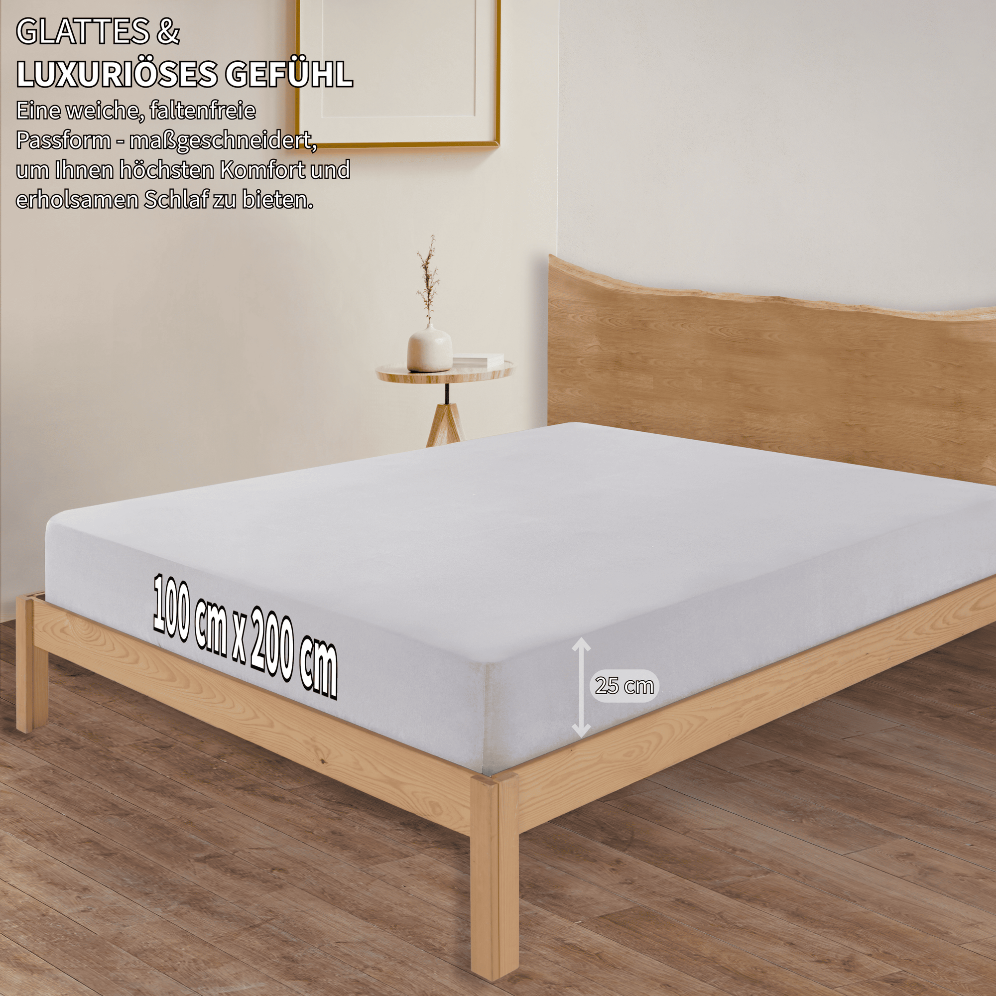 Jersey Spannbettlaken Baumwolle 100x200+30 cm, diverse Farben