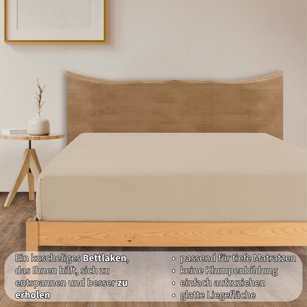 Jersey Spannbettlaken Baumwolle 100x200+30 cm, diverse Farben