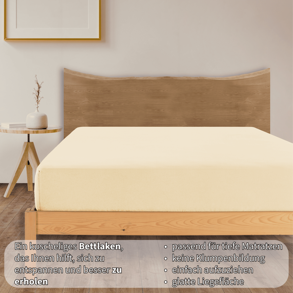 Jersey Spannbettlaken Baumwolle 140x200+30 cm, diverse Farben