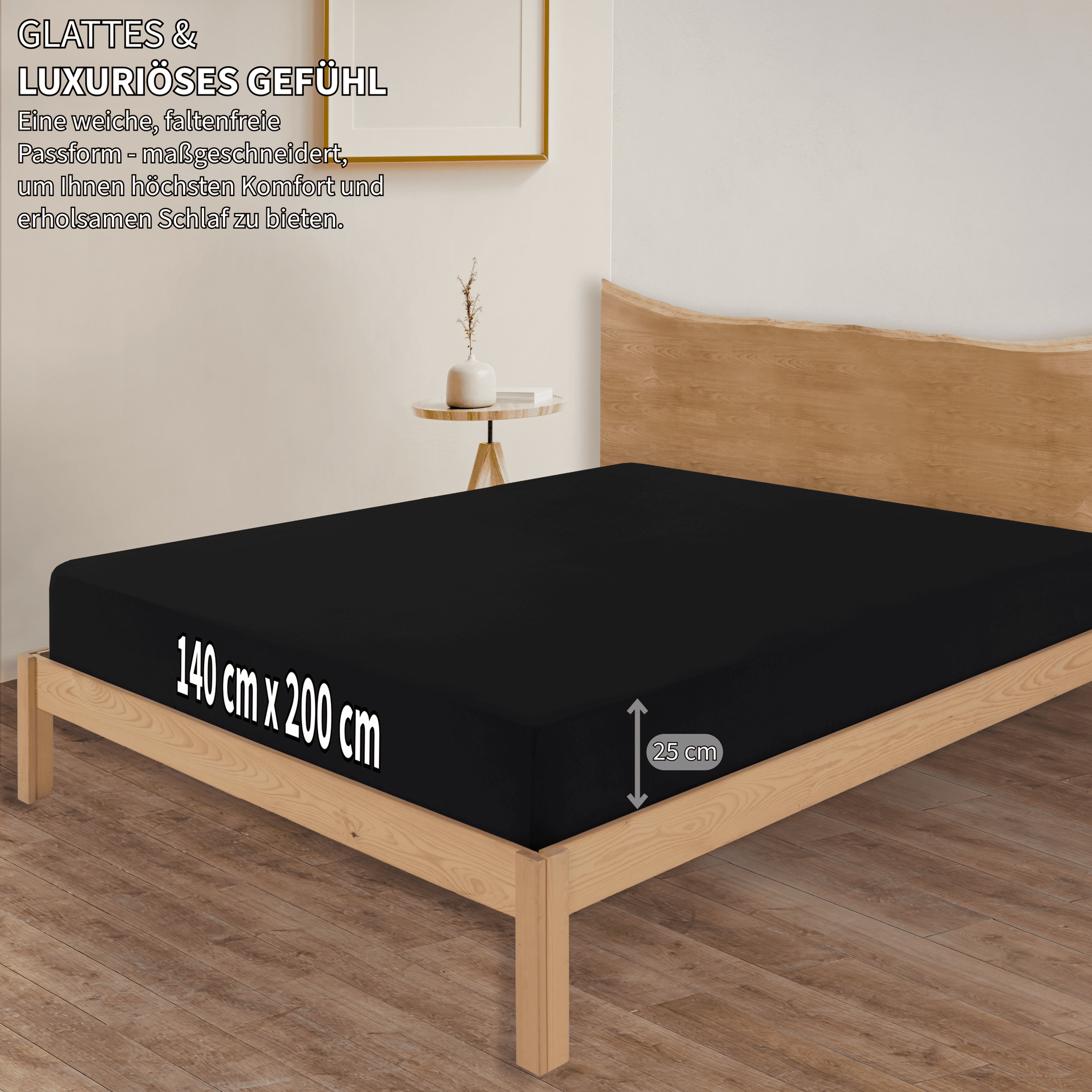 Jersey Spannbettlaken Baumwolle 140x200+30 cm, diverse Farben