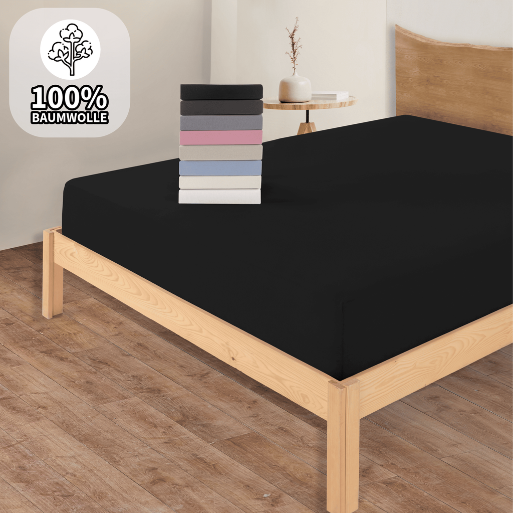 Jersey Spannbettlaken Baumwolle 140x200+30 cm, diverse Farben