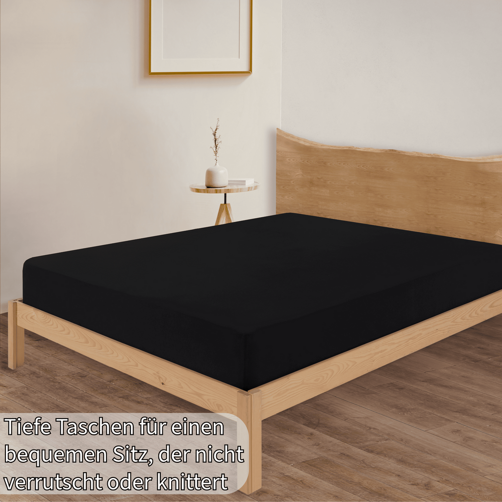 Jersey Spannbettlaken Baumwolle 140x200+30 cm, diverse Farben