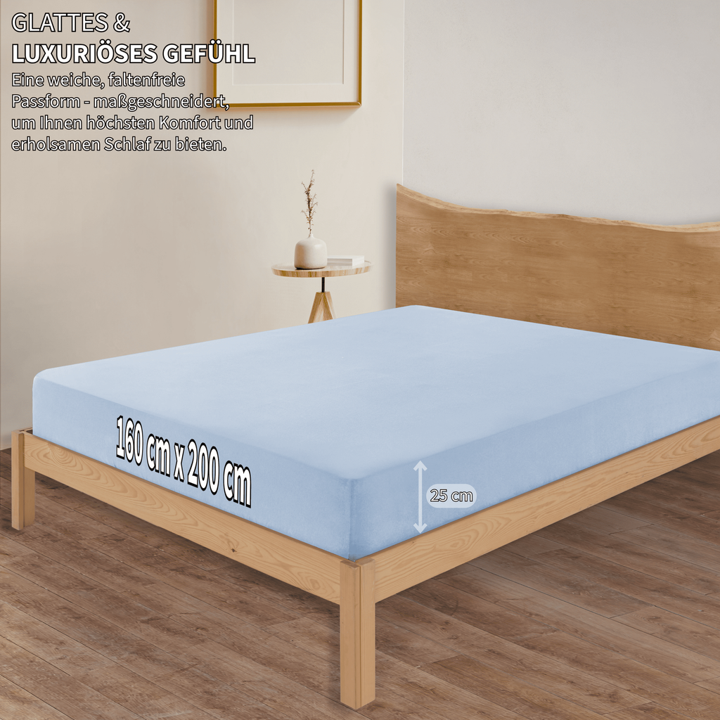 Jersey Spannbettlaken Baumwolle 160x200+30 cm, diverse Farben