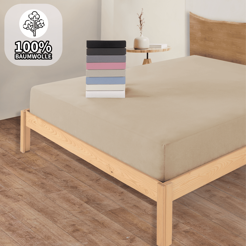Jersey Spannbettlaken Baumwolle 160x200+30 cm, diverse Farben