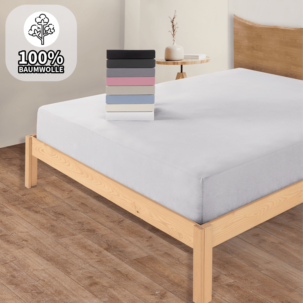 Jersey Spannbettlaken Baumwolle 160x200+30 cm, diverse Farben
