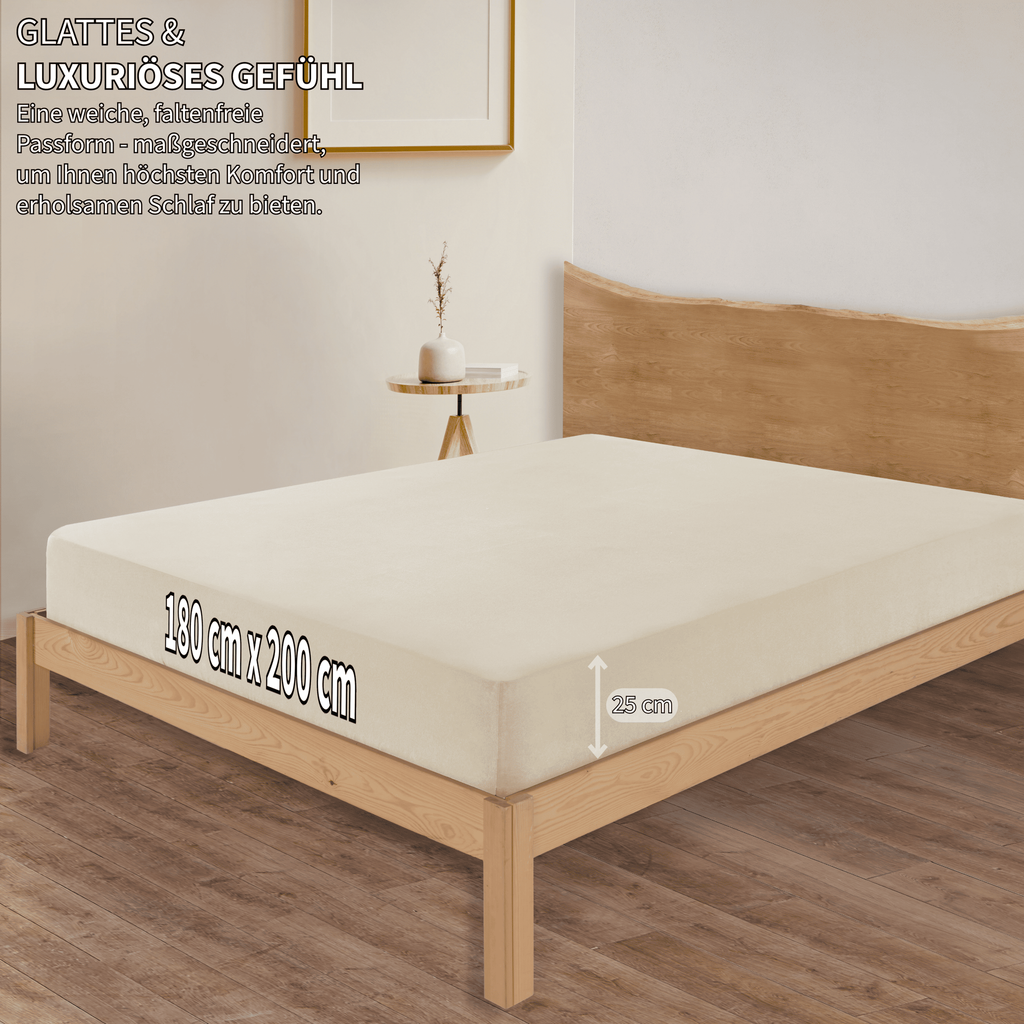 Jersey Spannbettlaken Baumwolle 180x200+30 cm, diverse Farben