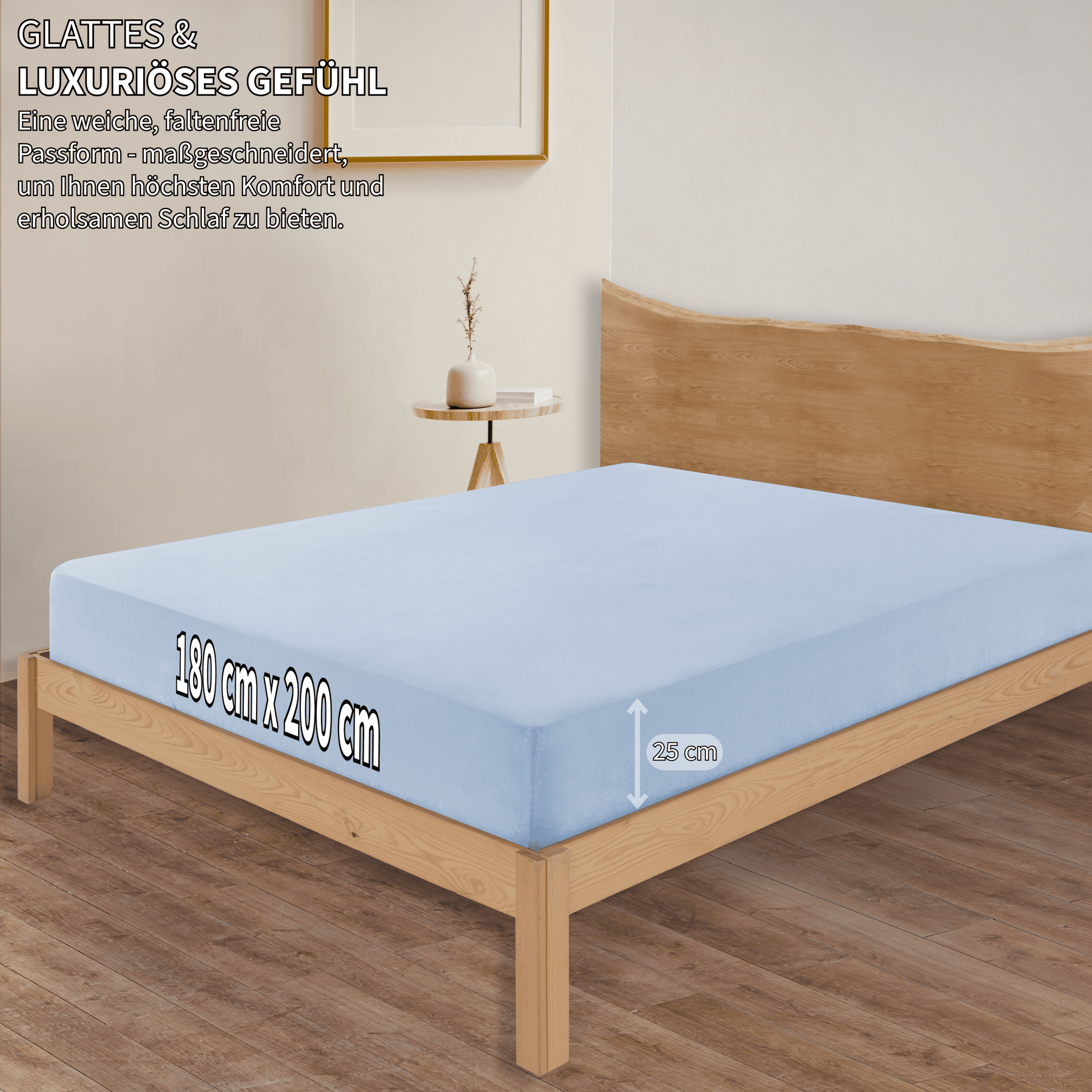 Jersey Spannbettlaken Baumwolle 180x200+30 cm, diverse Farben