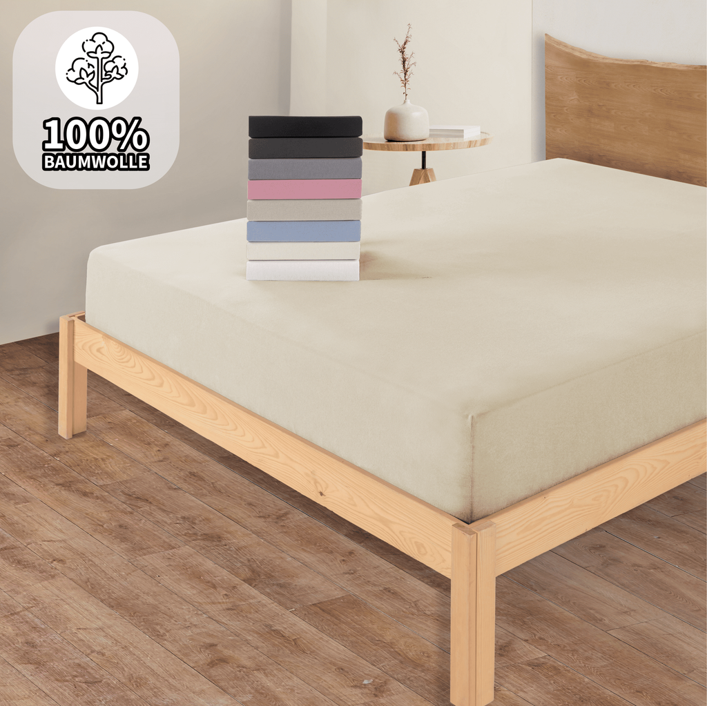 Jersey Spannbettlaken Baumwolle 180x200+30 cm, diverse Farben