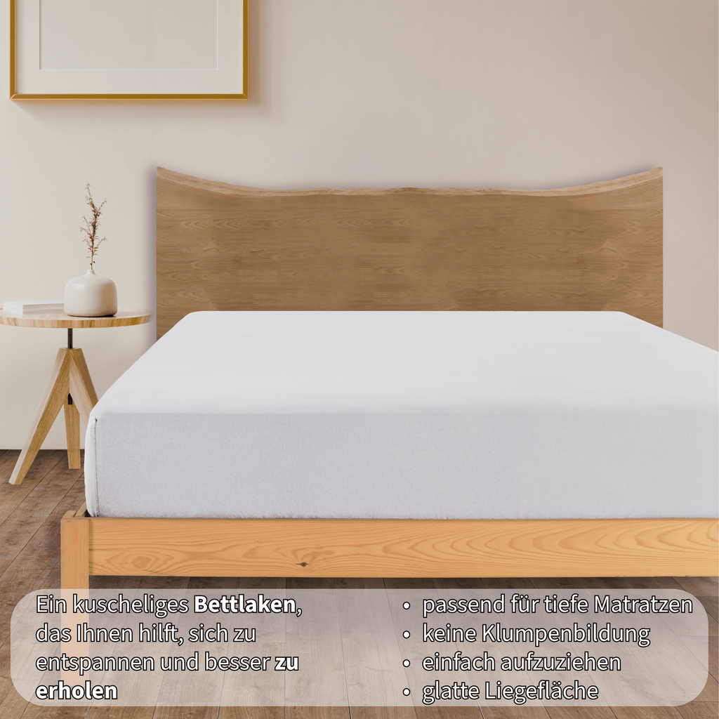 Jersey Spannbettlaken Baumwolle 180x200+30 cm, diverse Farben