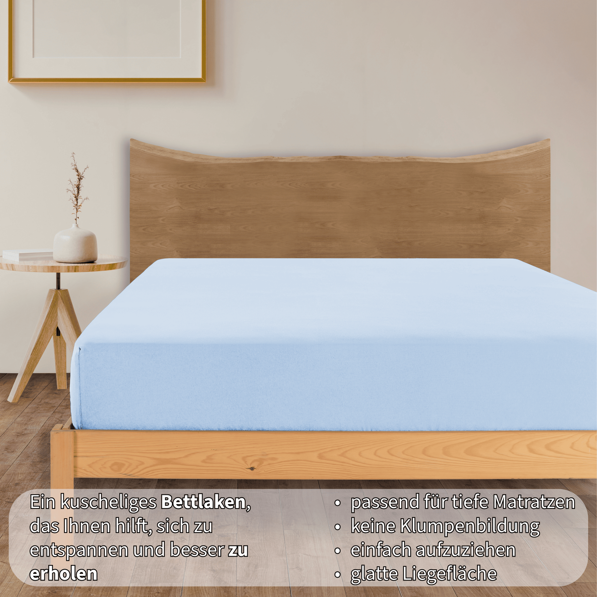 Jersey Spannbettlaken Baumwolle 200x200+30 cm, diverse Farben