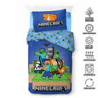 Minecraft Bettwäsche-Set Ready to Survive 135x200cm 80x80cm