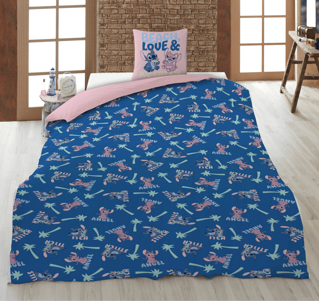 Disney Lilo & Stitch Bettwäsche Set Beach Days 135x200cm/80x80cm