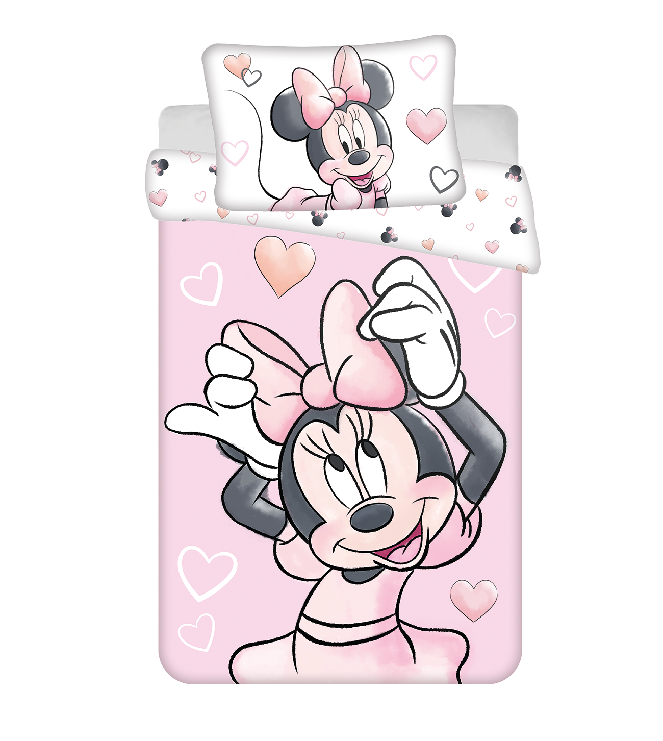 Disney Minnie Mouse Baby Bettwäsche Blush Pink 100 x 135 cm