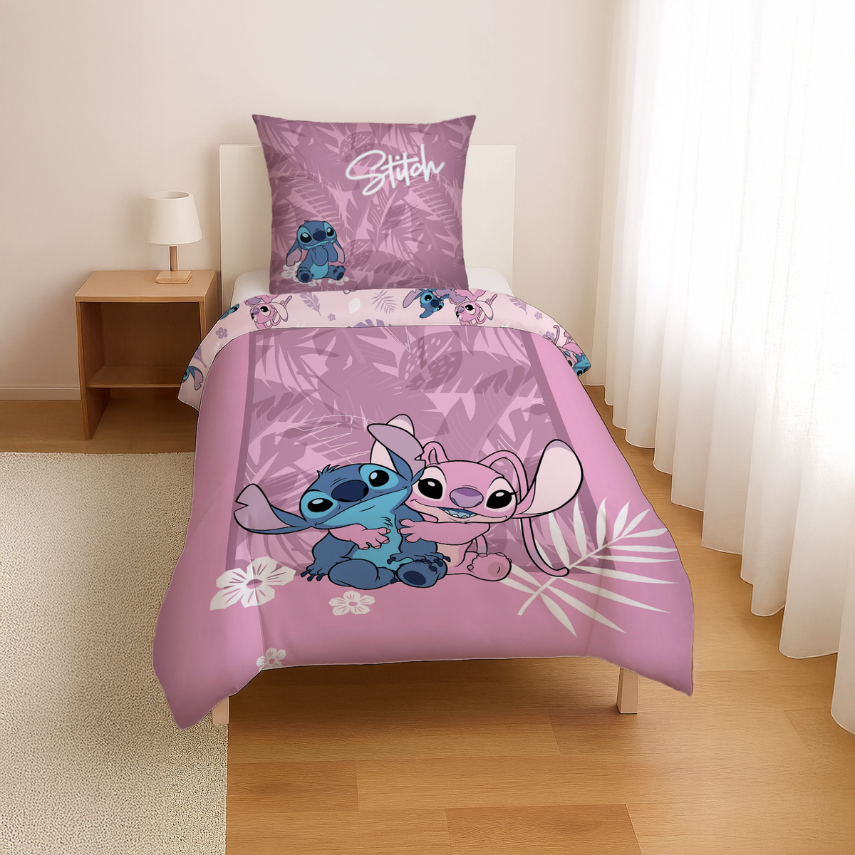 Disney Lilo und Stitch Flanell Wende Bettwäsche 2tlg 135 x 200 cm